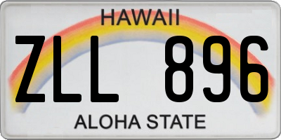 HI license plate ZLL896