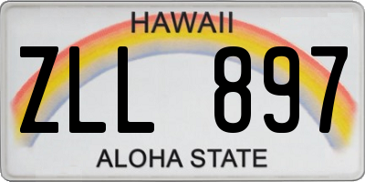 HI license plate ZLL897