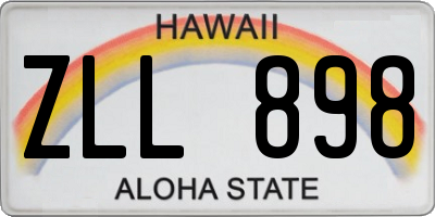 HI license plate ZLL898