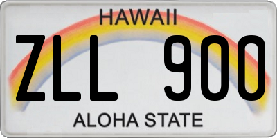 HI license plate ZLL900