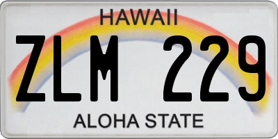 HI license plate ZLM229