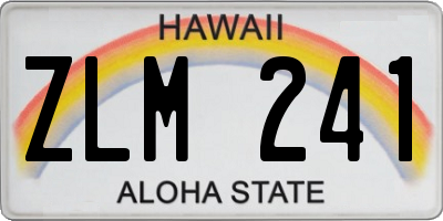 HI license plate ZLM241