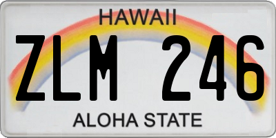 HI license plate ZLM246