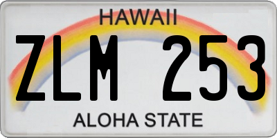 HI license plate ZLM253