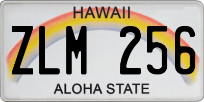 HI license plate ZLM256