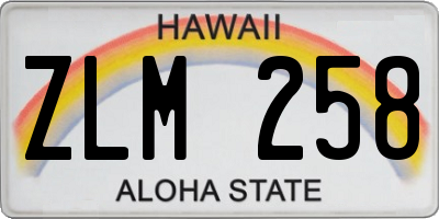 HI license plate ZLM258