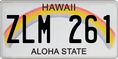 HI license plate ZLM261