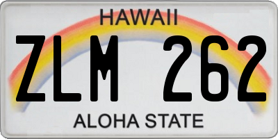 HI license plate ZLM262
