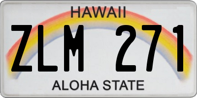 HI license plate ZLM271