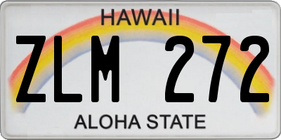 HI license plate ZLM272