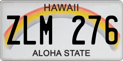 HI license plate ZLM276
