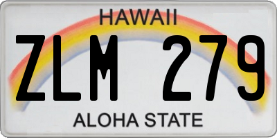 HI license plate ZLM279