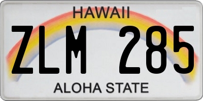 HI license plate ZLM285