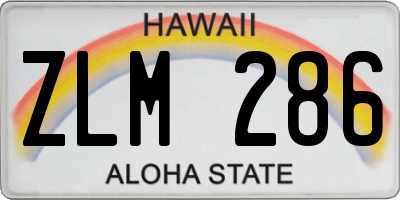 HI license plate ZLM286