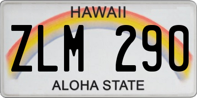 HI license plate ZLM290