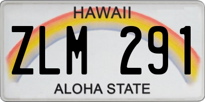 HI license plate ZLM291