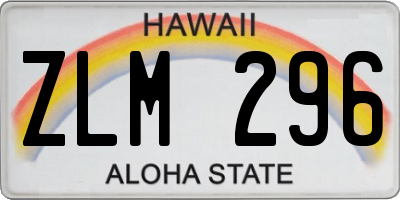 HI license plate ZLM296