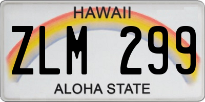 HI license plate ZLM299