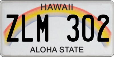 HI license plate ZLM302