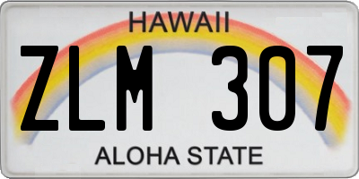 HI license plate ZLM307