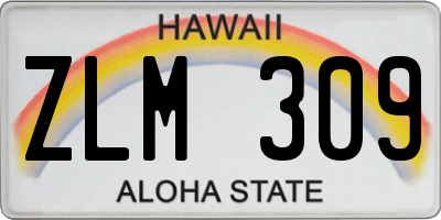 HI license plate ZLM309