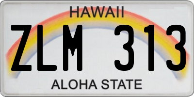 HI license plate ZLM313