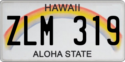 HI license plate ZLM319