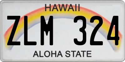 HI license plate ZLM324