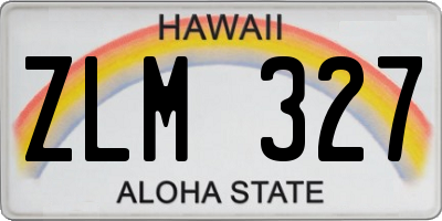 HI license plate ZLM327
