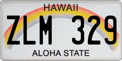 HI license plate ZLM329