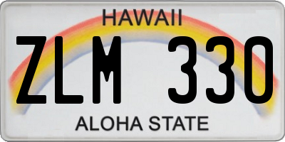 HI license plate ZLM330