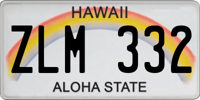 HI license plate ZLM332