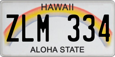 HI license plate ZLM334