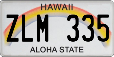 HI license plate ZLM335