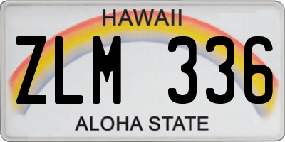 HI license plate ZLM336