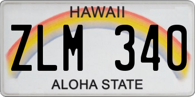 HI license plate ZLM340