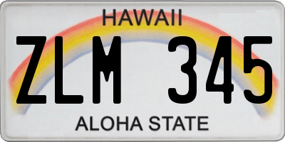 HI license plate ZLM345