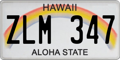 HI license plate ZLM347
