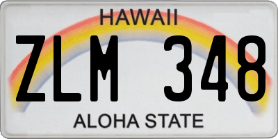 HI license plate ZLM348