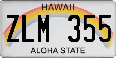 HI license plate ZLM355