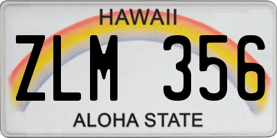 HI license plate ZLM356