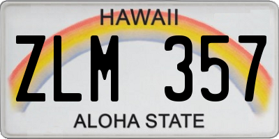 HI license plate ZLM357