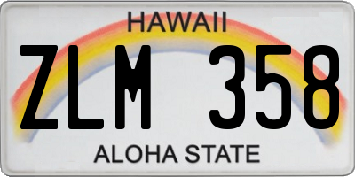 HI license plate ZLM358