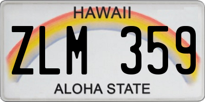 HI license plate ZLM359