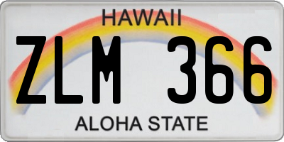 HI license plate ZLM366