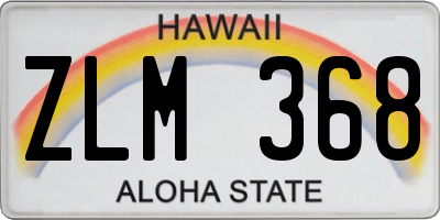 HI license plate ZLM368