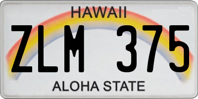 HI license plate ZLM375