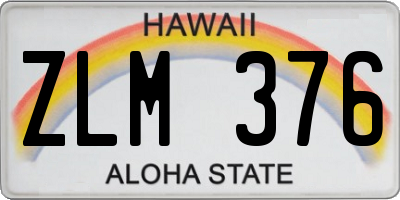 HI license plate ZLM376