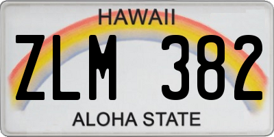 HI license plate ZLM382