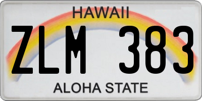 HI license plate ZLM383